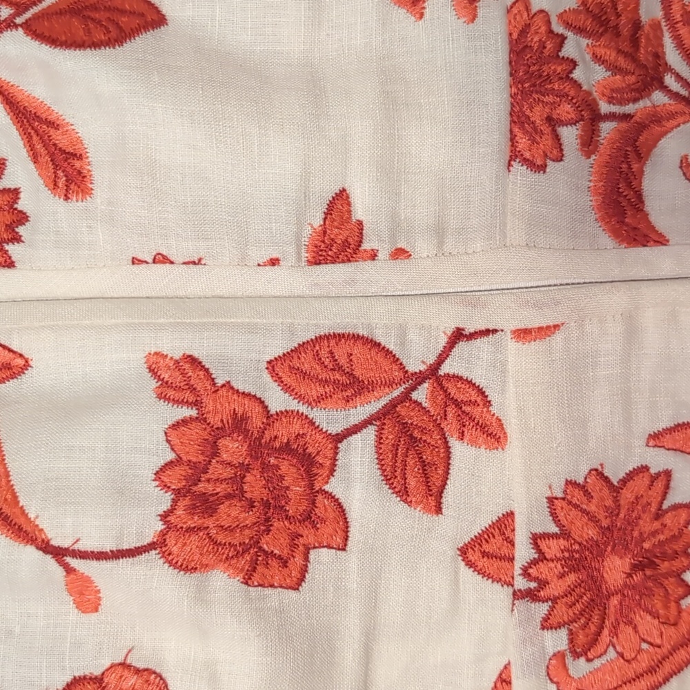 Rebecca Taylor - Linen Embroidered Floral Mini Dress - Picture 5 of 8